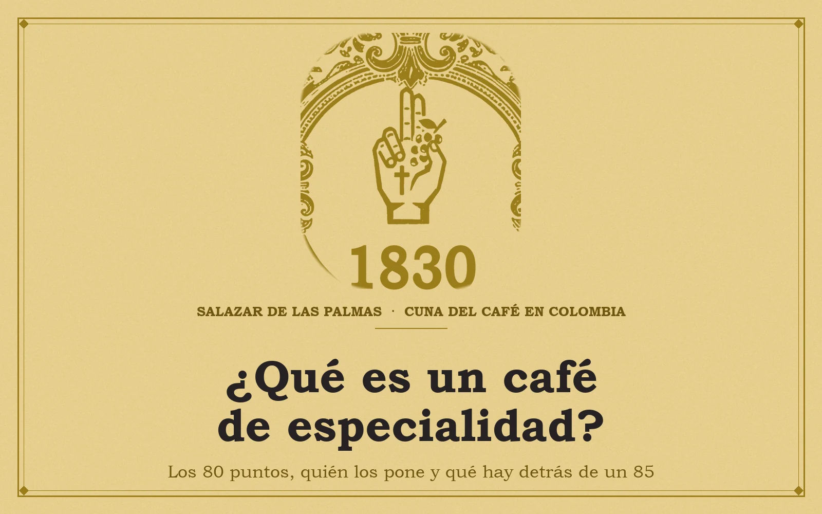 Ilustración: el medallón de Café Penitente con el título ¿Qué es un café de especialidad?